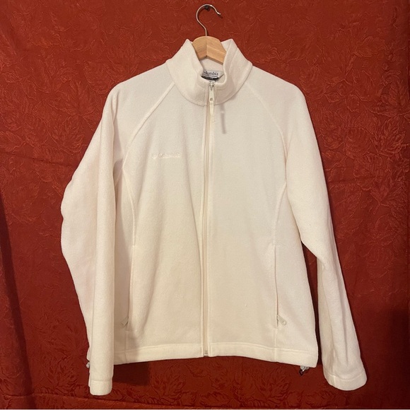 Columbia Jackets & Blazers - Columbia Women's Ivory Fleece Full Zipper Jacket Size Large